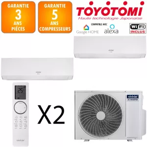 Toyotomi Bi-split MFMR32-21INV-3 + ERAI 9 + ERAI 12 Blanc