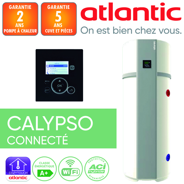Chauffe eau thermodynamique Atlantic Calipso connecté - 200 litres